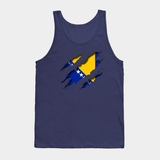 Bosnia and Herzegovina Shredding Tank Top by blackcheetah